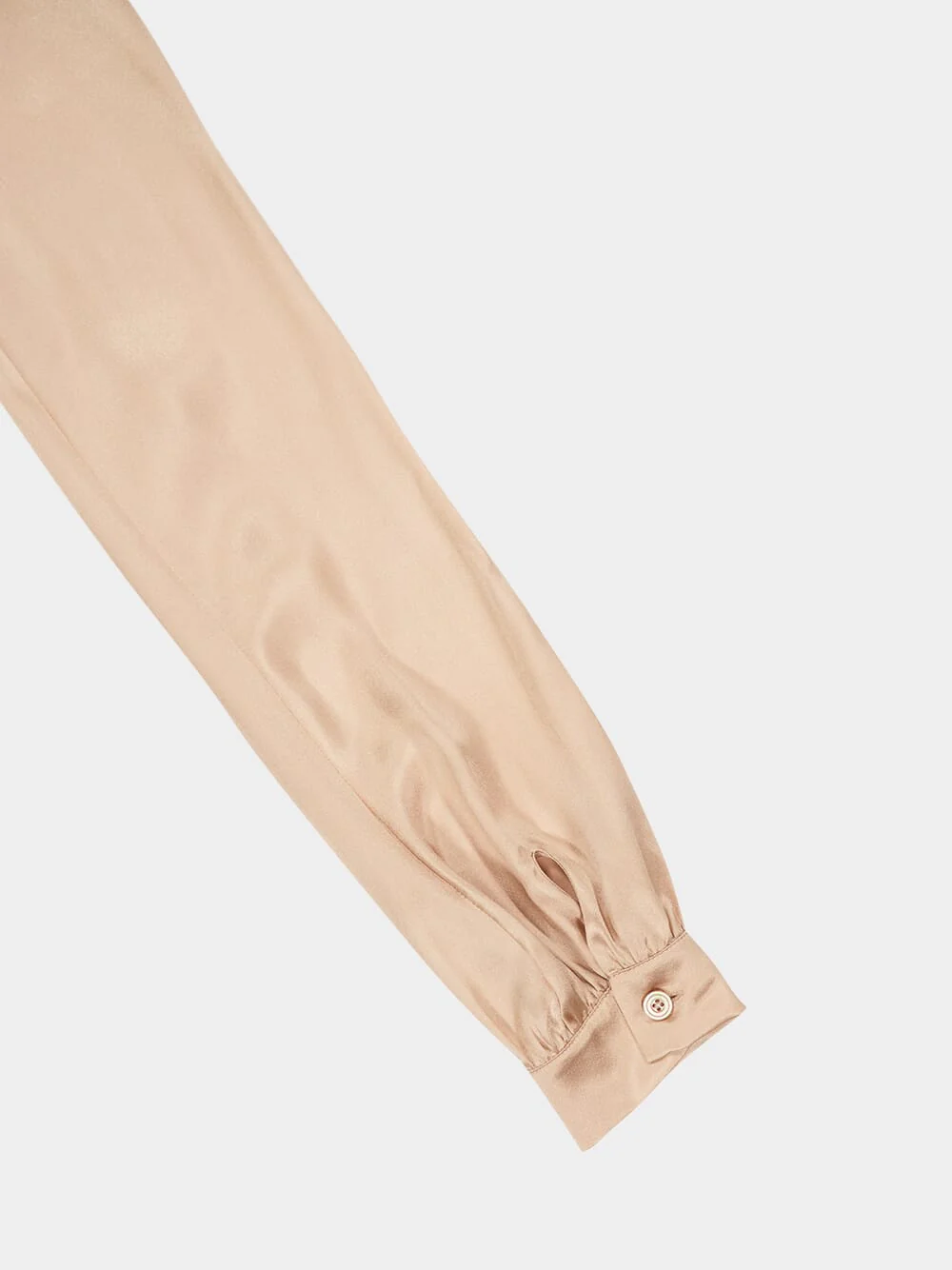 Champagne Mock Neck Blouse Charmeuse - Image 5
