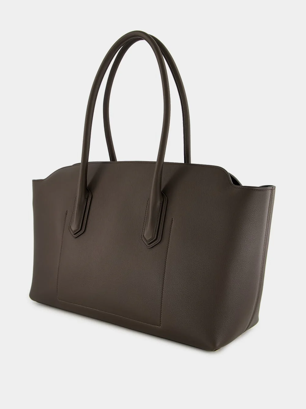 Chocolate Brown Leather Shoulder Bag - Image 4