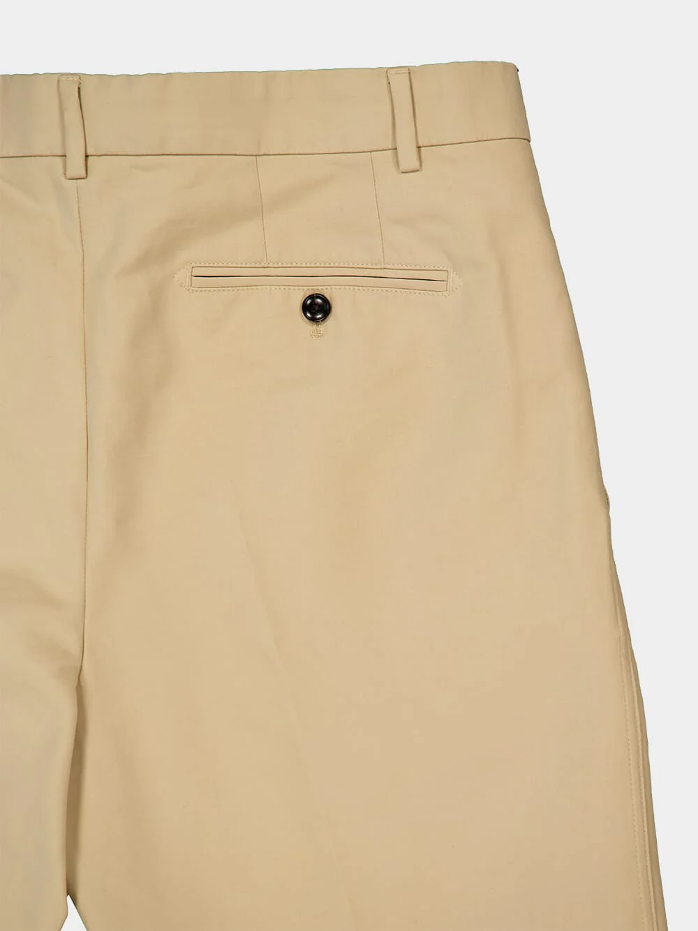 Beige Cotton Satin Semi-Sartorial Trousers - Image 4