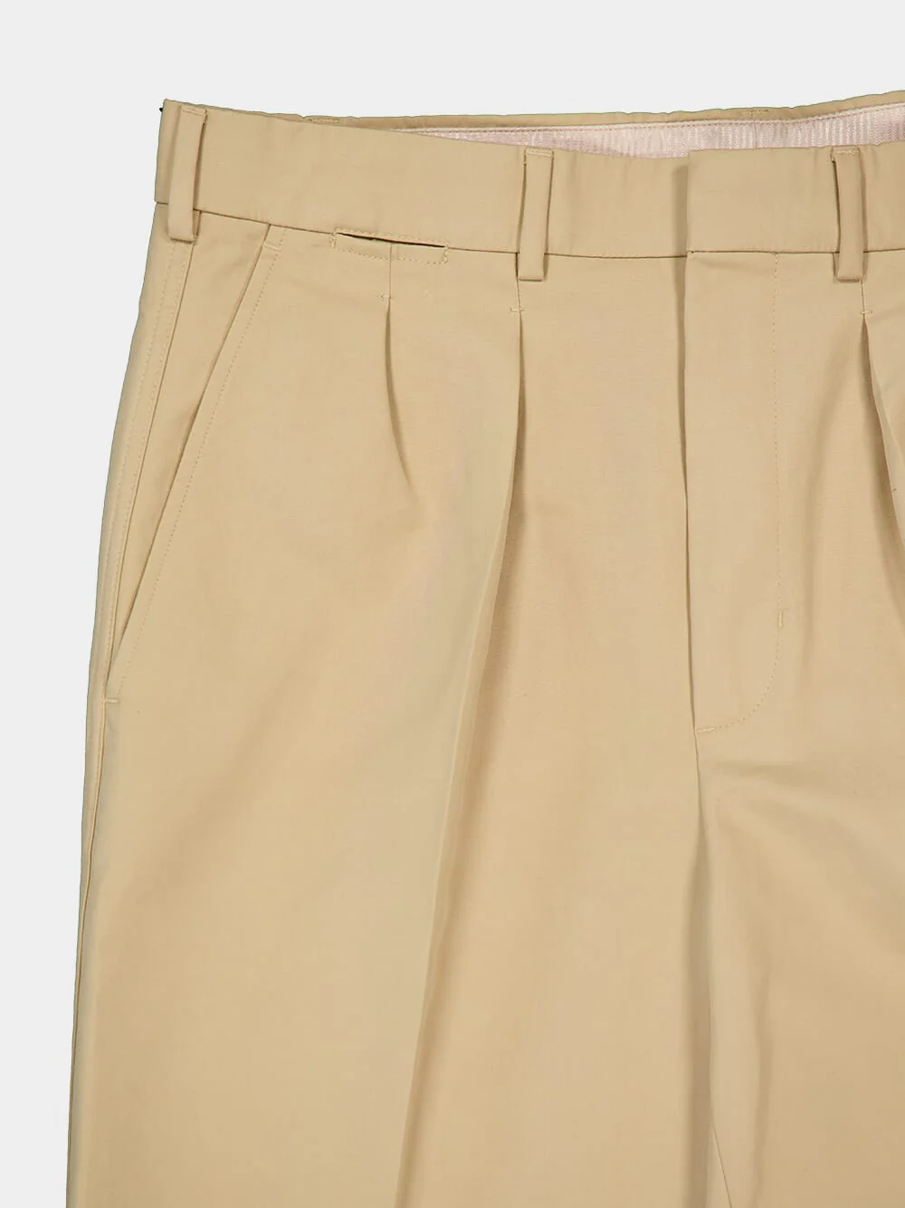 Beige Cotton Satin Semi-Sartorial Trousers - Image 7