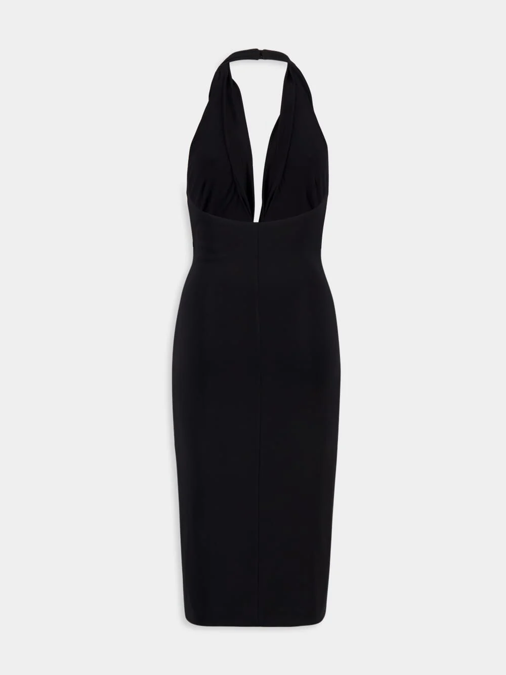 Black Halterneck Midi Dress - Image 2