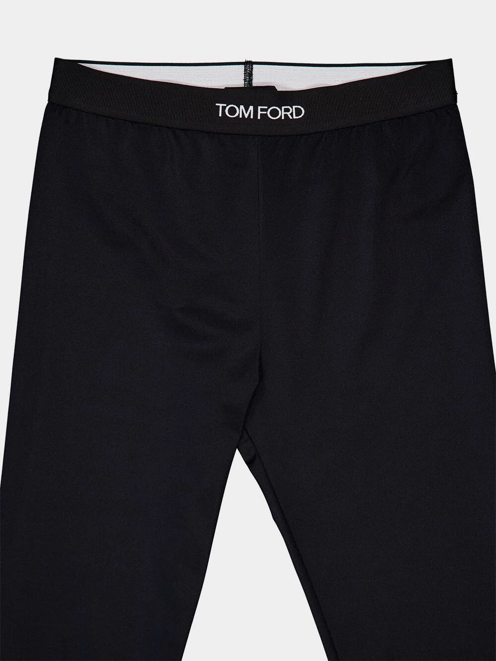 Black Lustrous Jersey Signature Leggings - Image 3