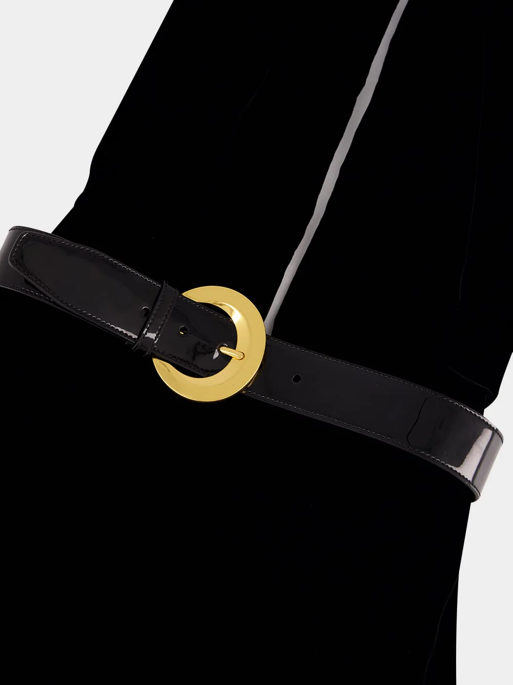 Black Stretch Velvet Jumpsuit - Image 6