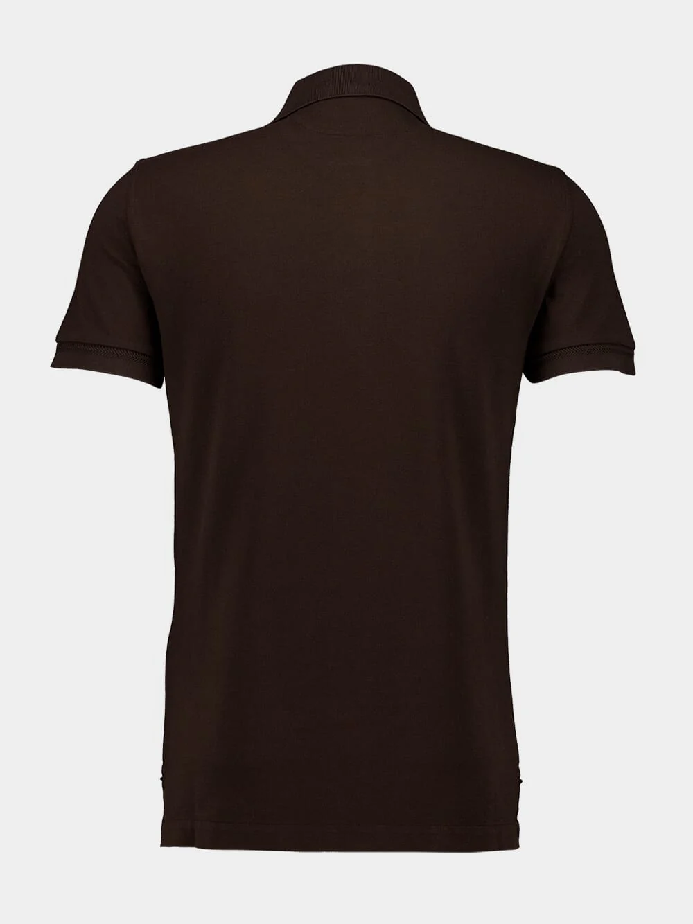 Dark Brown Piqué Polo Shirt - Image 2