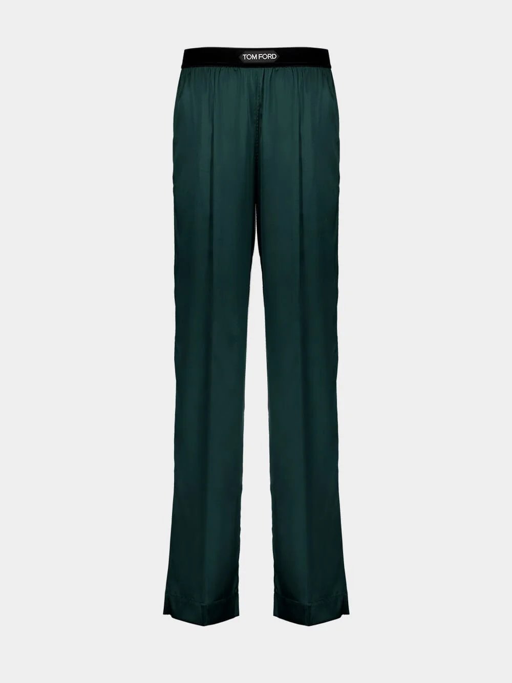 Emerald Silk Satin Pyjama Trousers