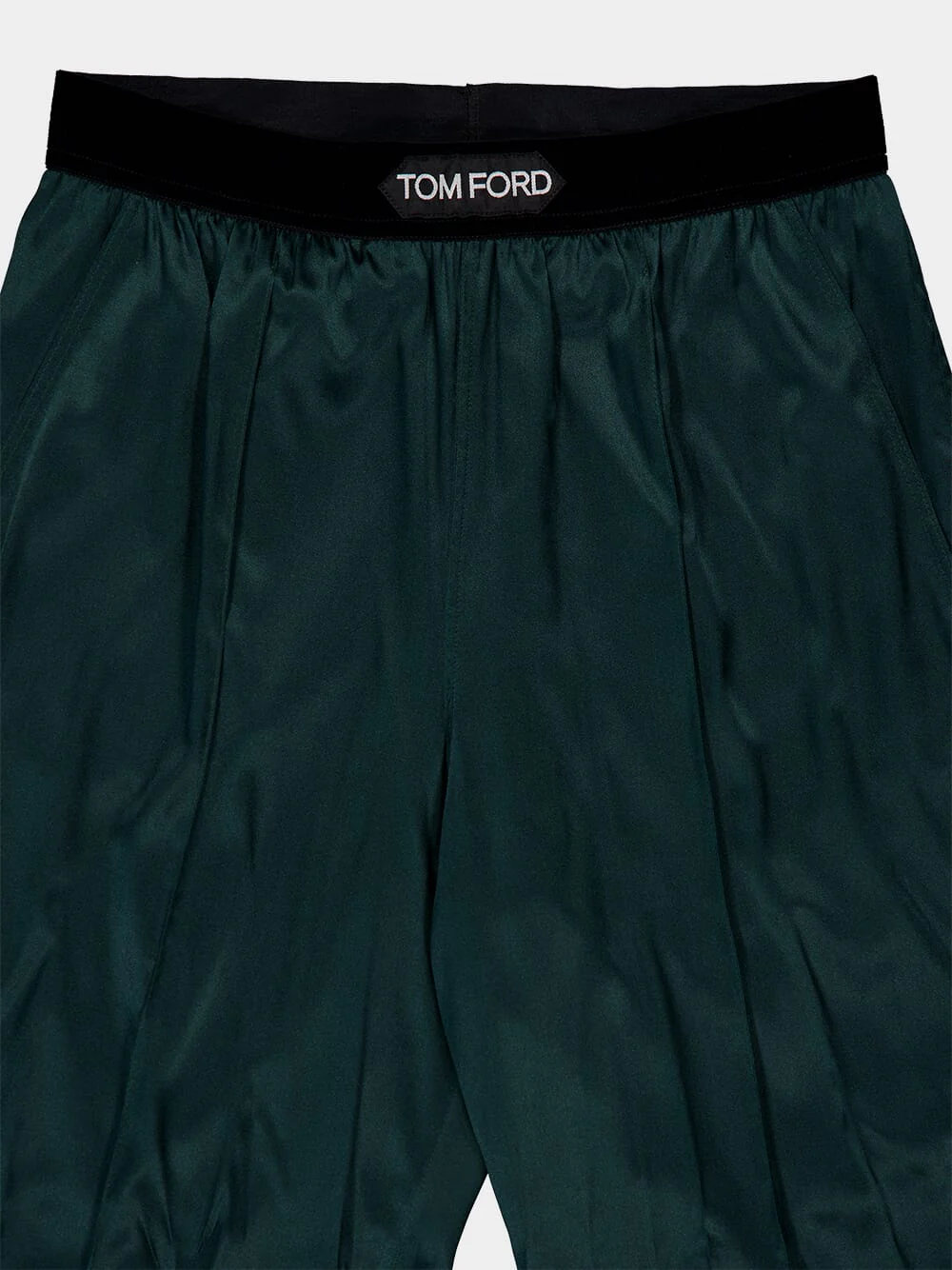 Emerald Silk Satin Pyjama Trousers - Image 3