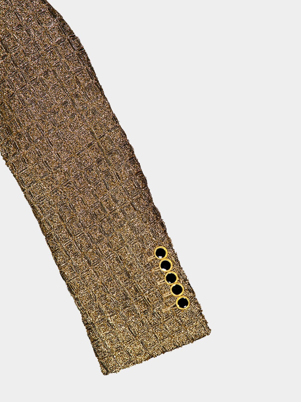 Gilded Tweed Single-Breasted Blazer - Image 4
