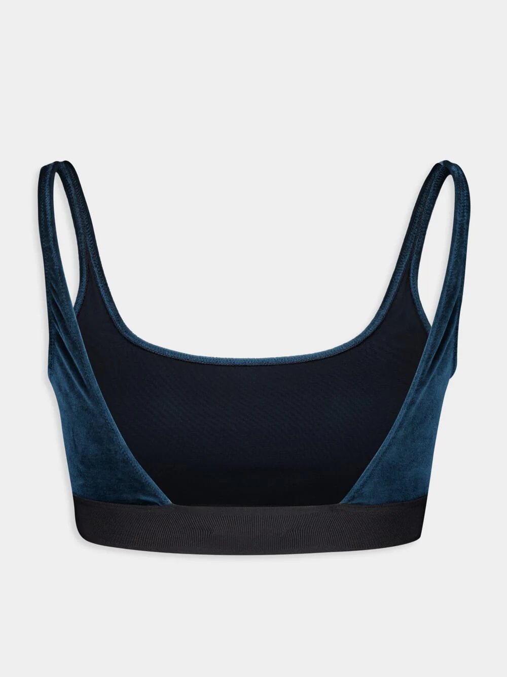 Green Stretch Lustrous Velour Signature Bralette - Image 2