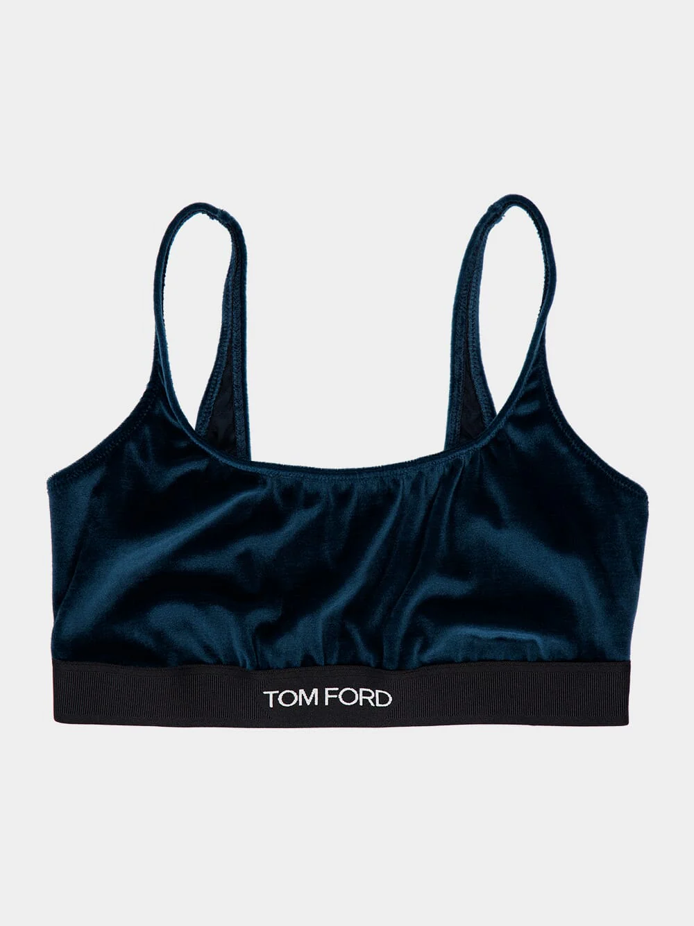 Green Stretch Lustrous Velour Signature Bralette - Image 3