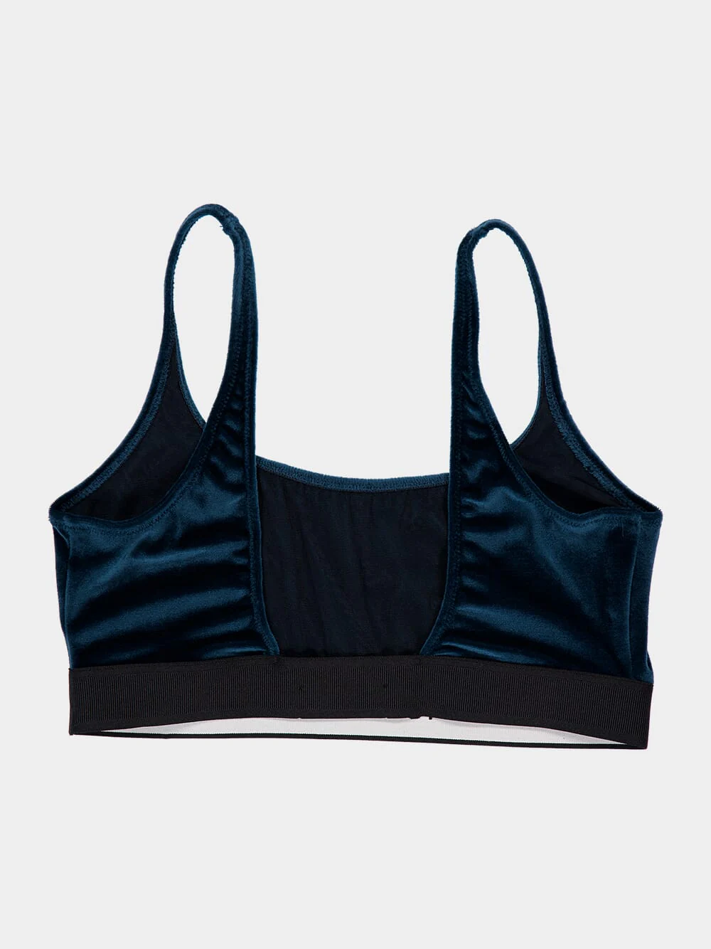 Green Stretch Lustrous Velour Signature Bralette - Image 4