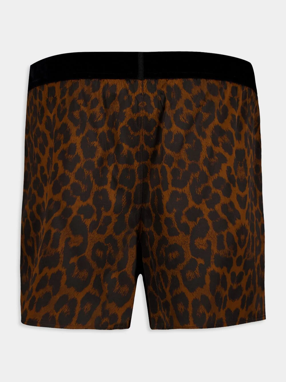 Leopard Print Silk Shorts - Image 2