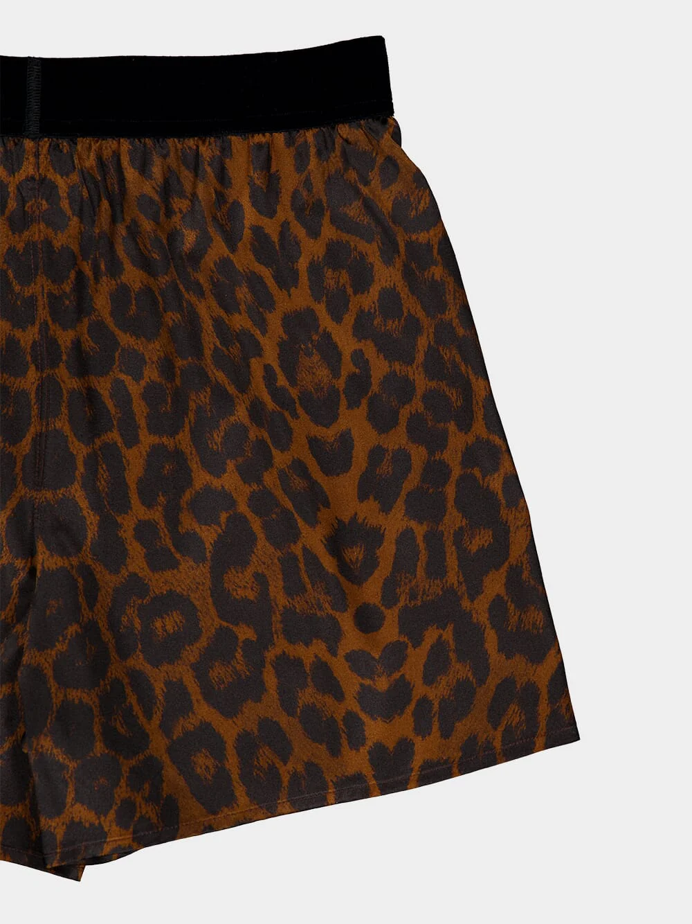 Leopard Print Silk Shorts - Image 4