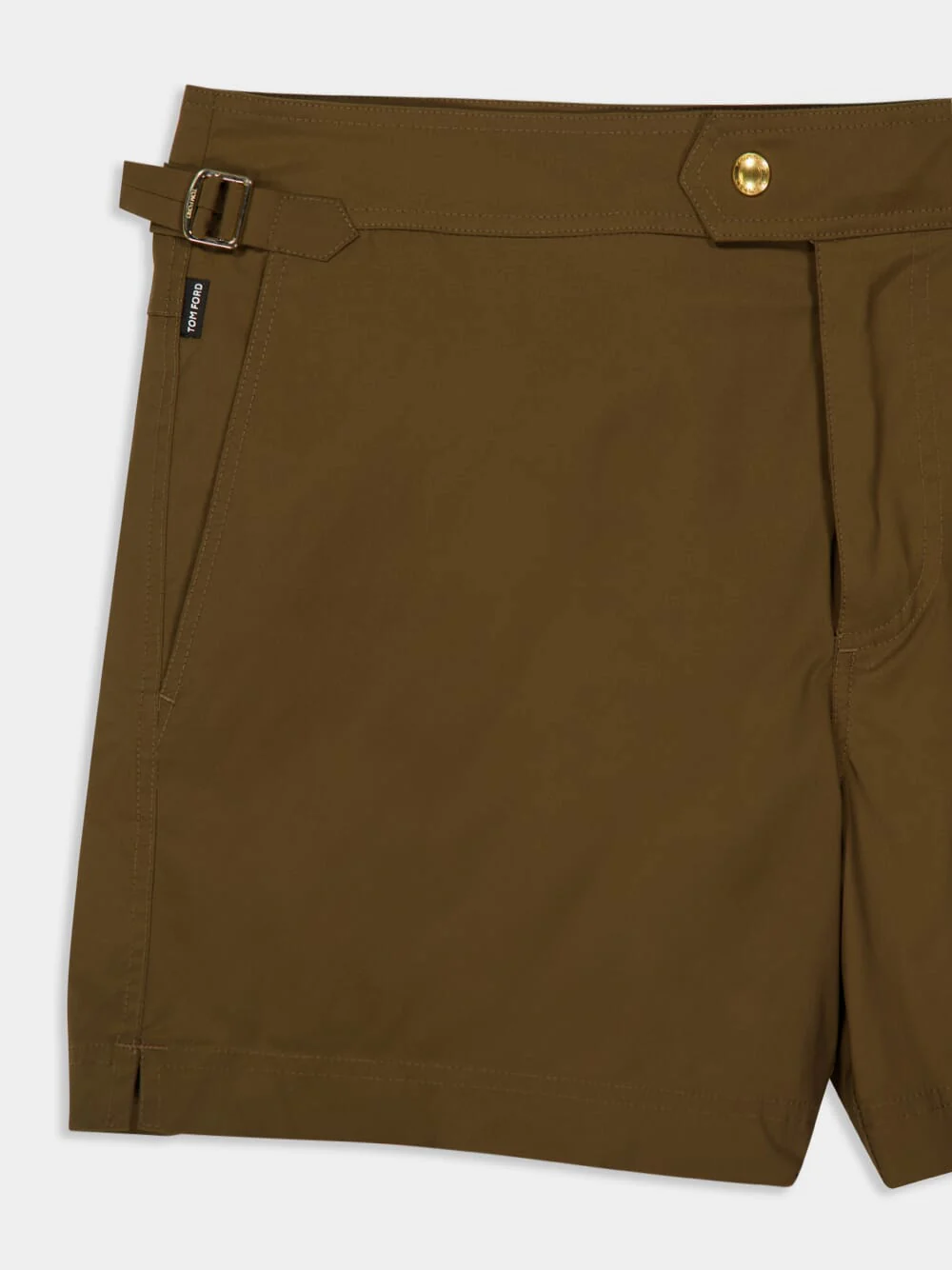 Military Green Nylon Swim Shorts - Image 3