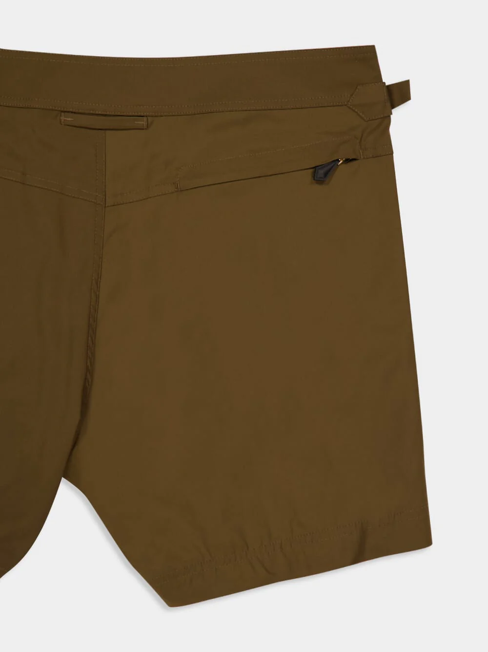 Military Green Nylon Swim Shorts - Image 4