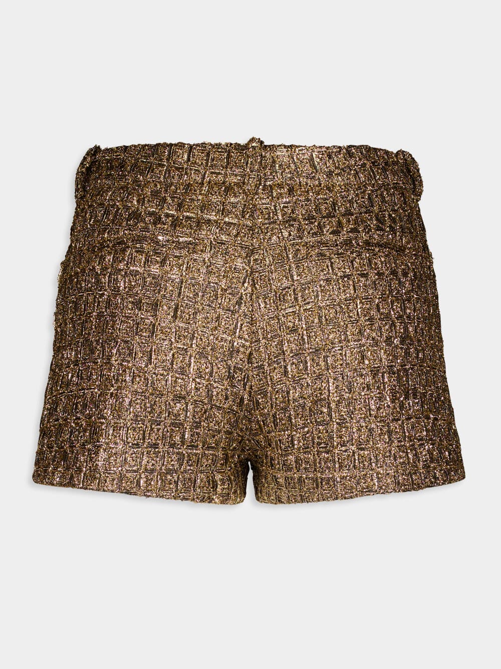 Mini Croco Metallic Tweed Shorts - Image 2