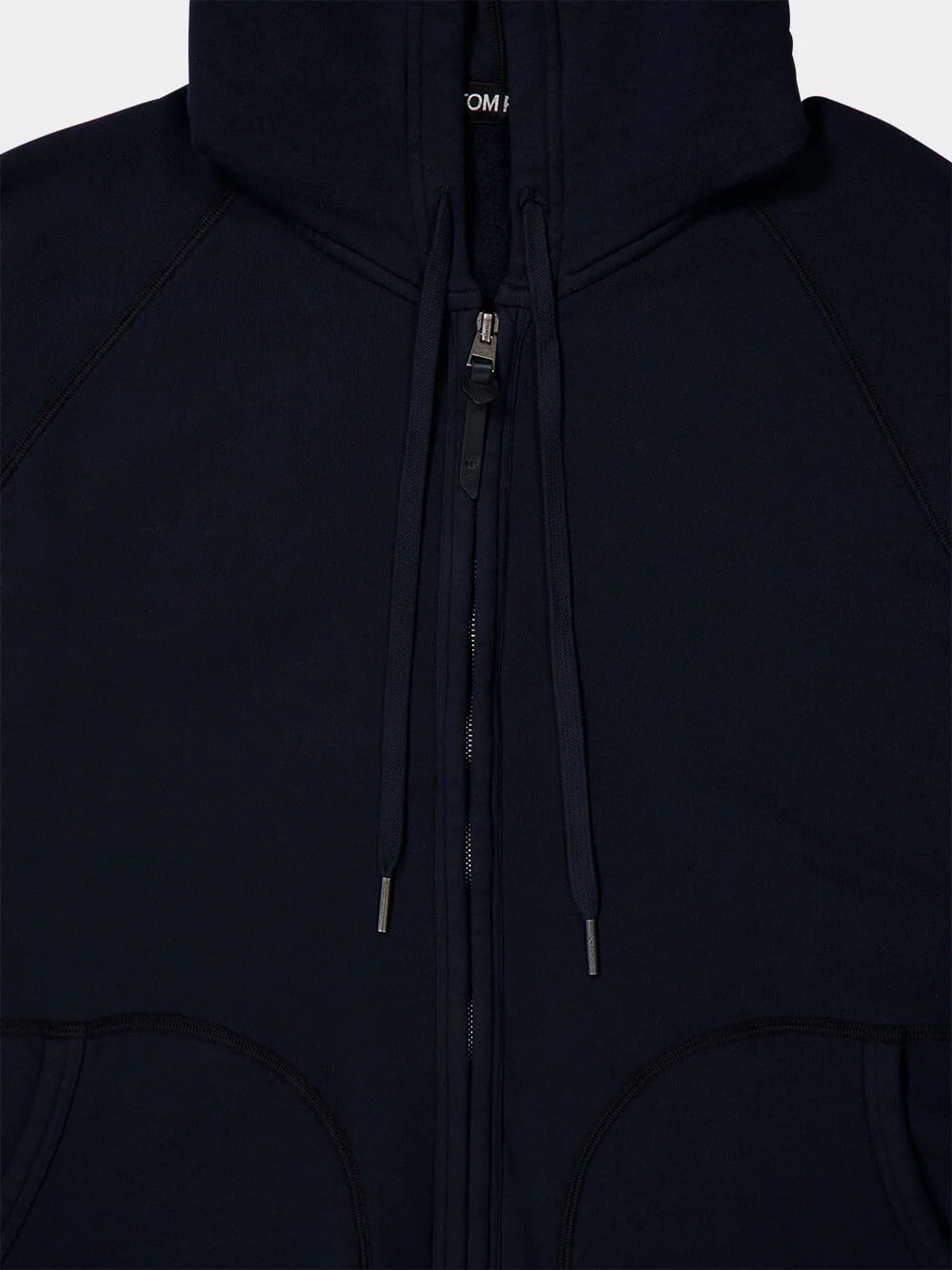 Navy Blue Zip-Up Hoodie - Image 3