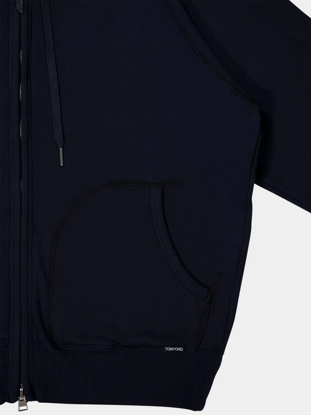 Navy Blue Zip-Up Hoodie - Image 4