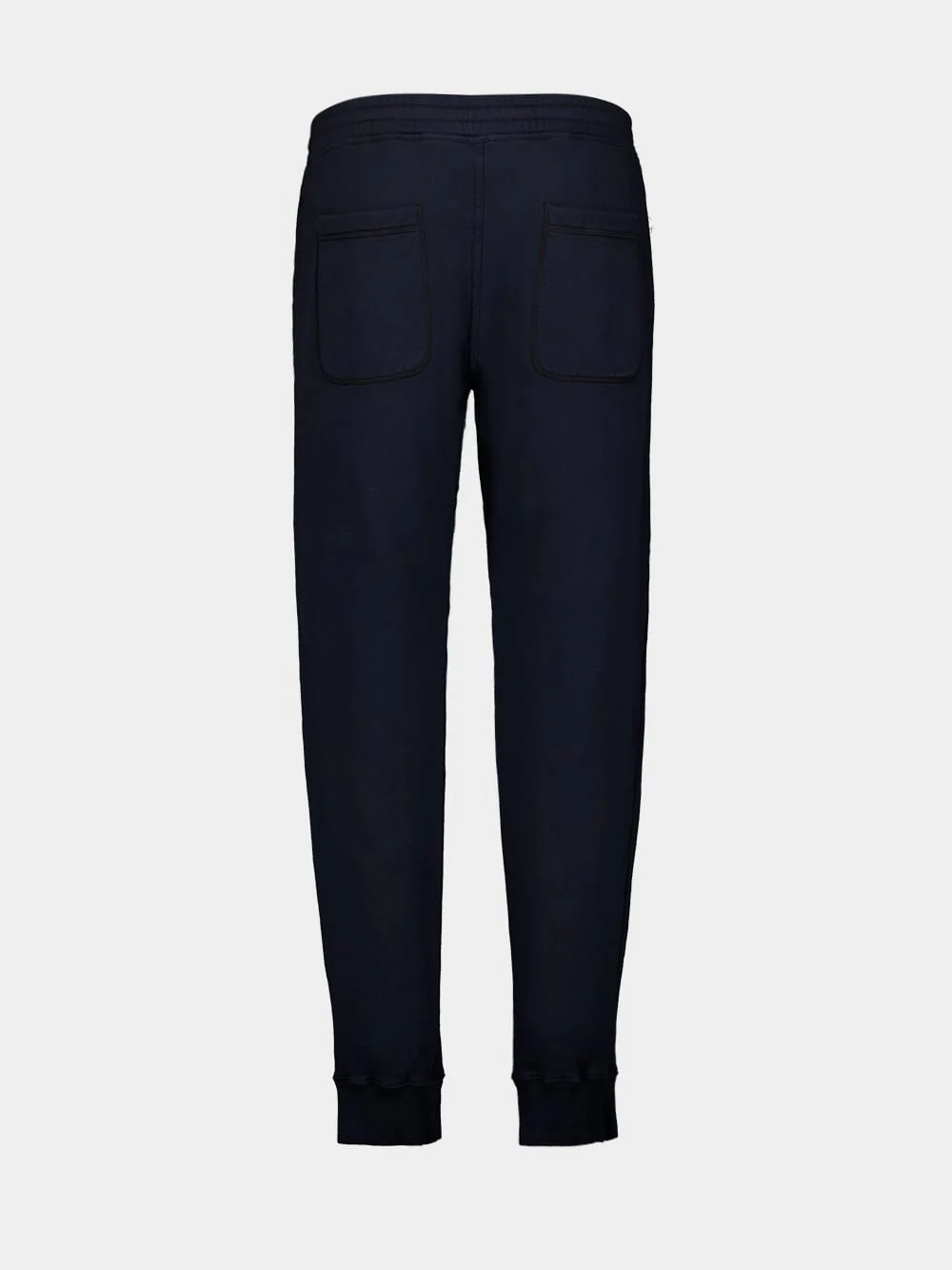 Navy Slim-Fit Cotton Track Pants - Image 2
