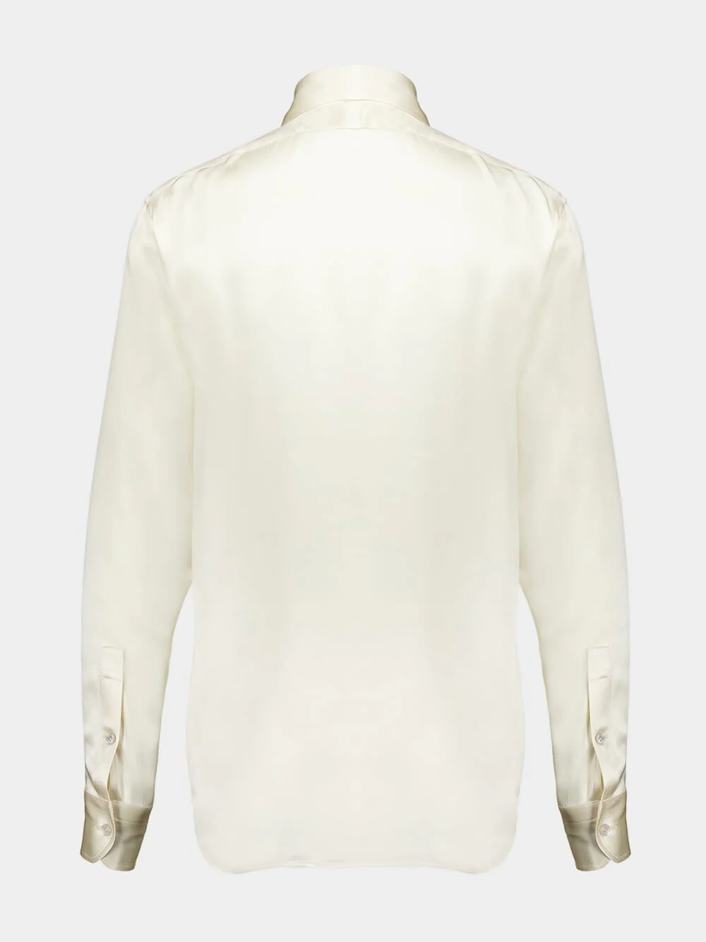 Off-White Silk Charmeuse Shirt - Image 2