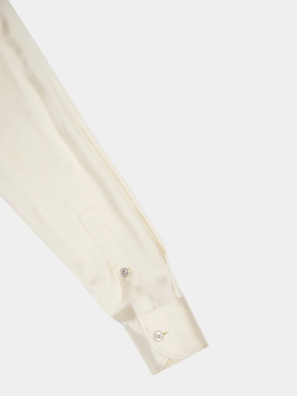 Off-White Silk Charmeuse Shirt - Image 4