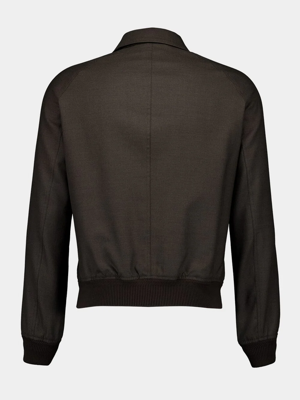 Olive Brown Mohair Silk Jacket - Image 2