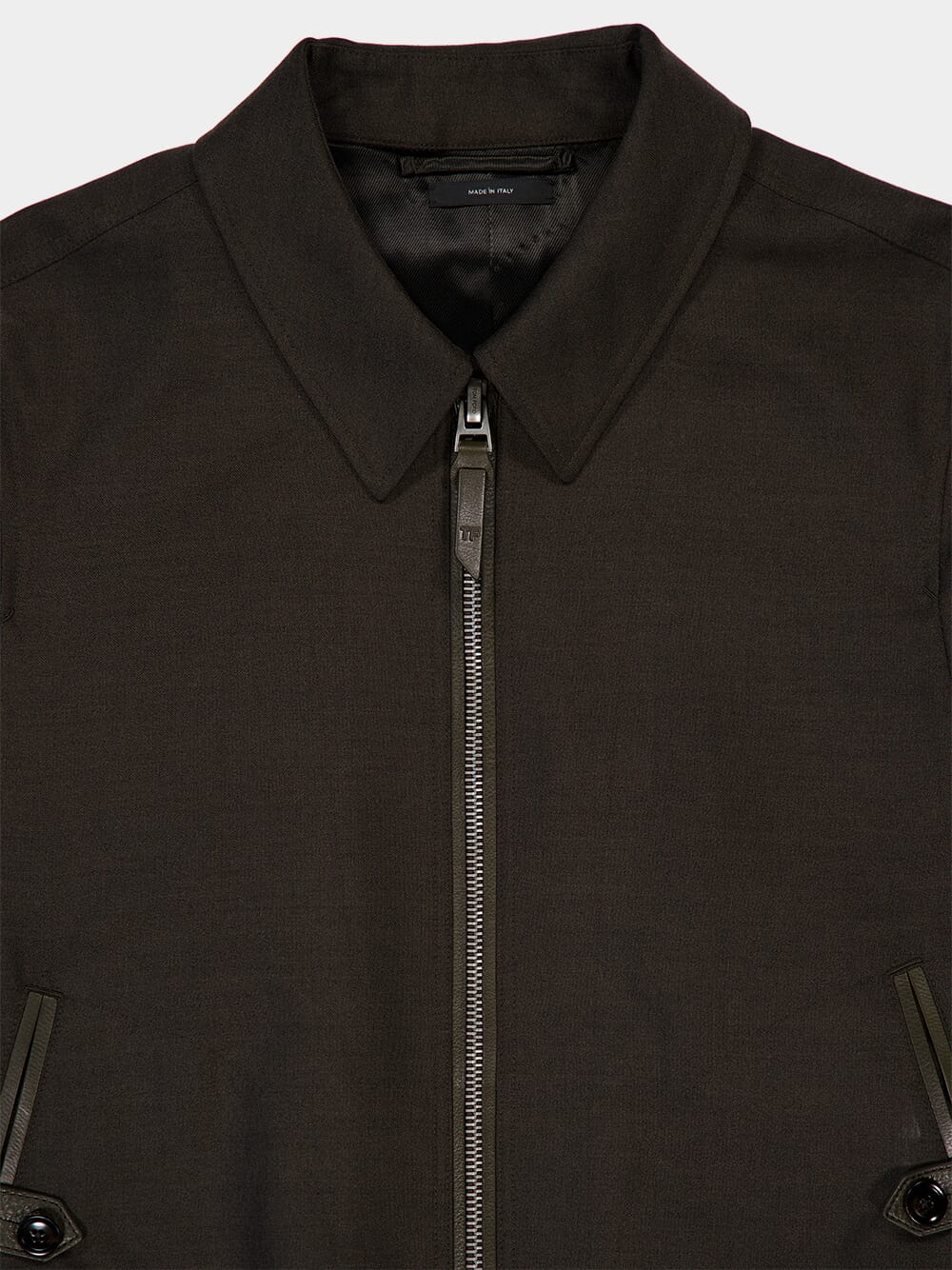 Olive Brown Mohair Silk Jacket - Image 3