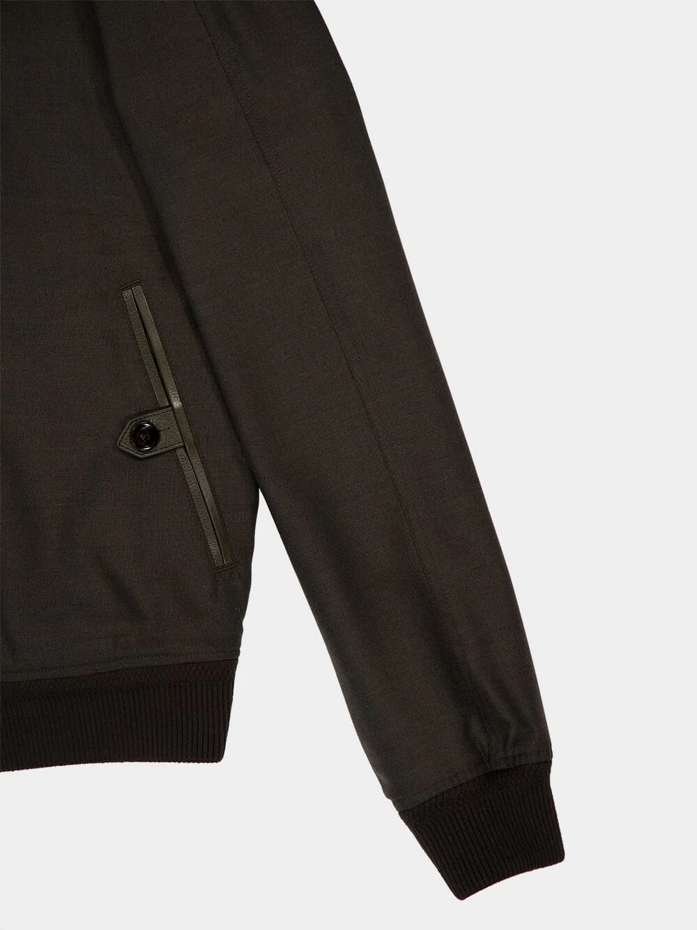 Olive Brown Mohair Silk Jacket - Image 4