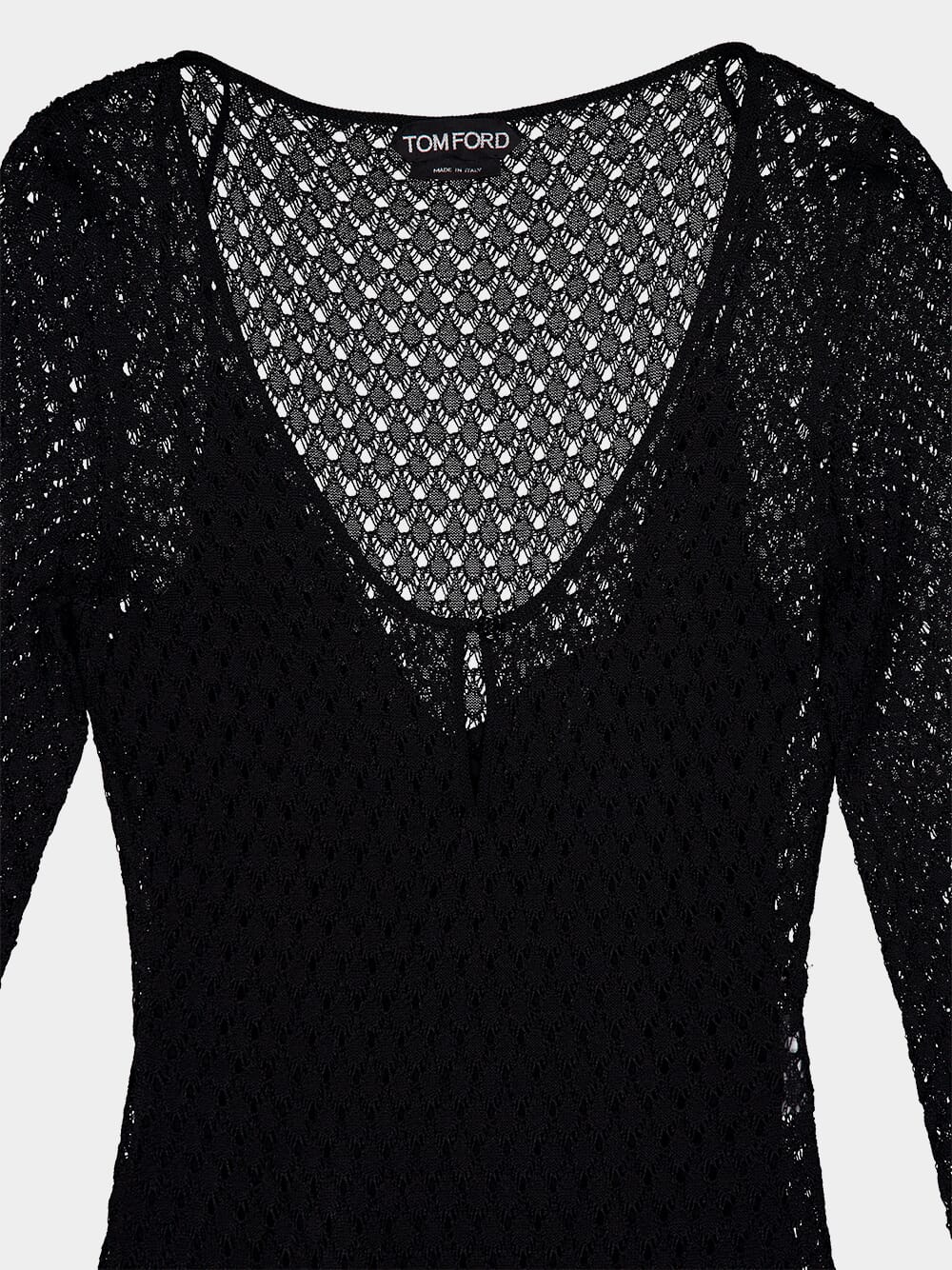 Openwork Lurex Maxi Dress - Image 3