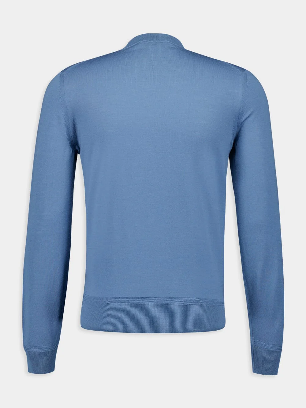 Pale Blue Fine Gauge Merino Sweater - Image 2