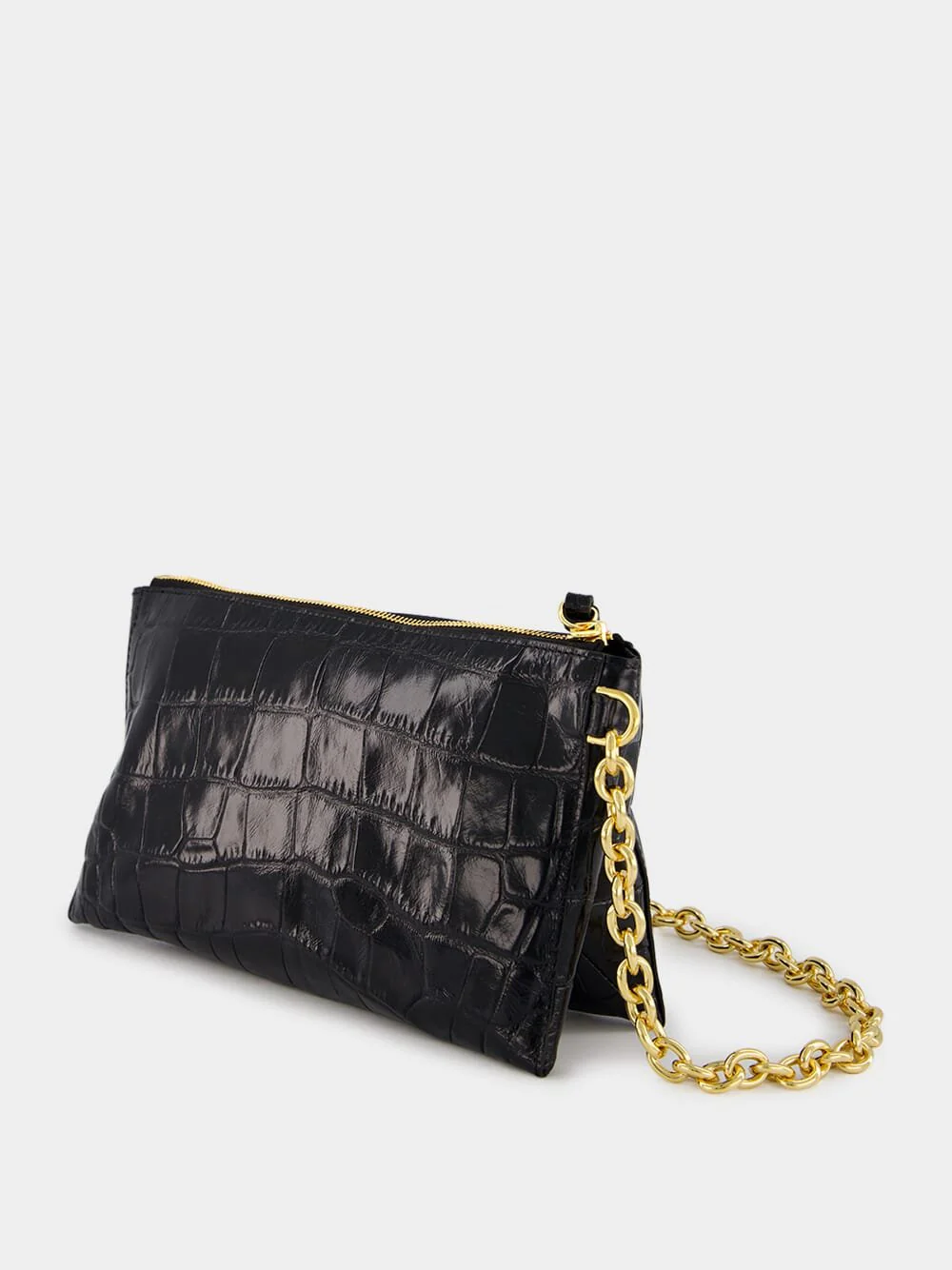 Stamped Crocodile Leather Carine Clutch - Image 3