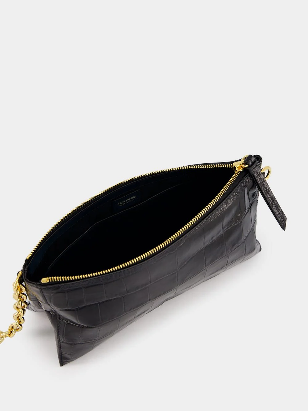 Stamped Crocodile Leather Carine Clutch - Image 4