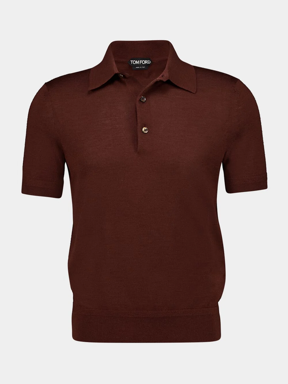Cocoa Fine Gauge Cashmere-Silk Polo