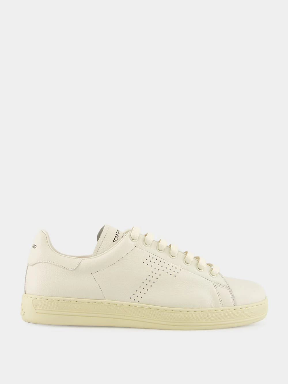 Cream Warwick Grain Leather Sneakers