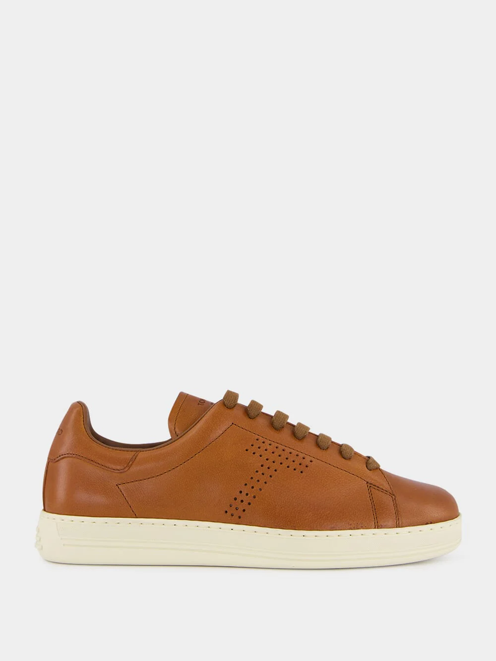 Cuoio Brown and Cream Lace-Up Low Sneakers