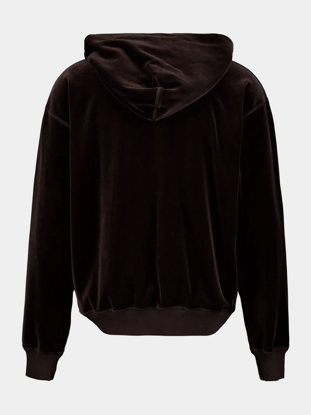 Dark Cocoa Velour Sweatshirt - Image 2