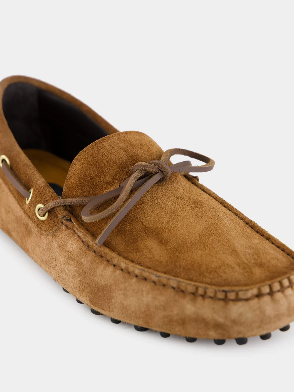 Dark Whiskey Suede Rod Driver Moccasins - Image 7