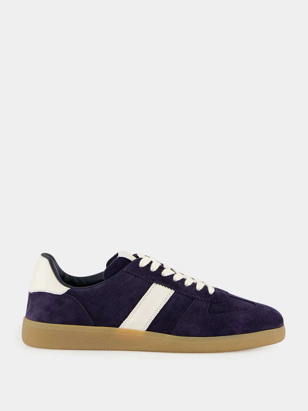 Deep Navy Suede Low-Top Sneakers