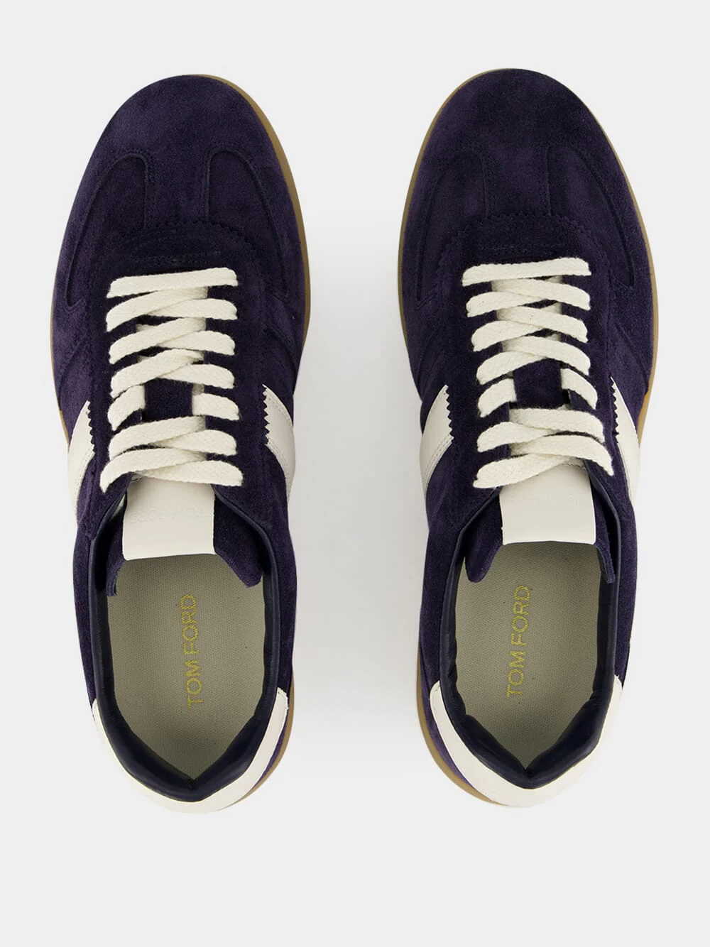 Deep Navy Suede Low-Top Sneakers - Image 4