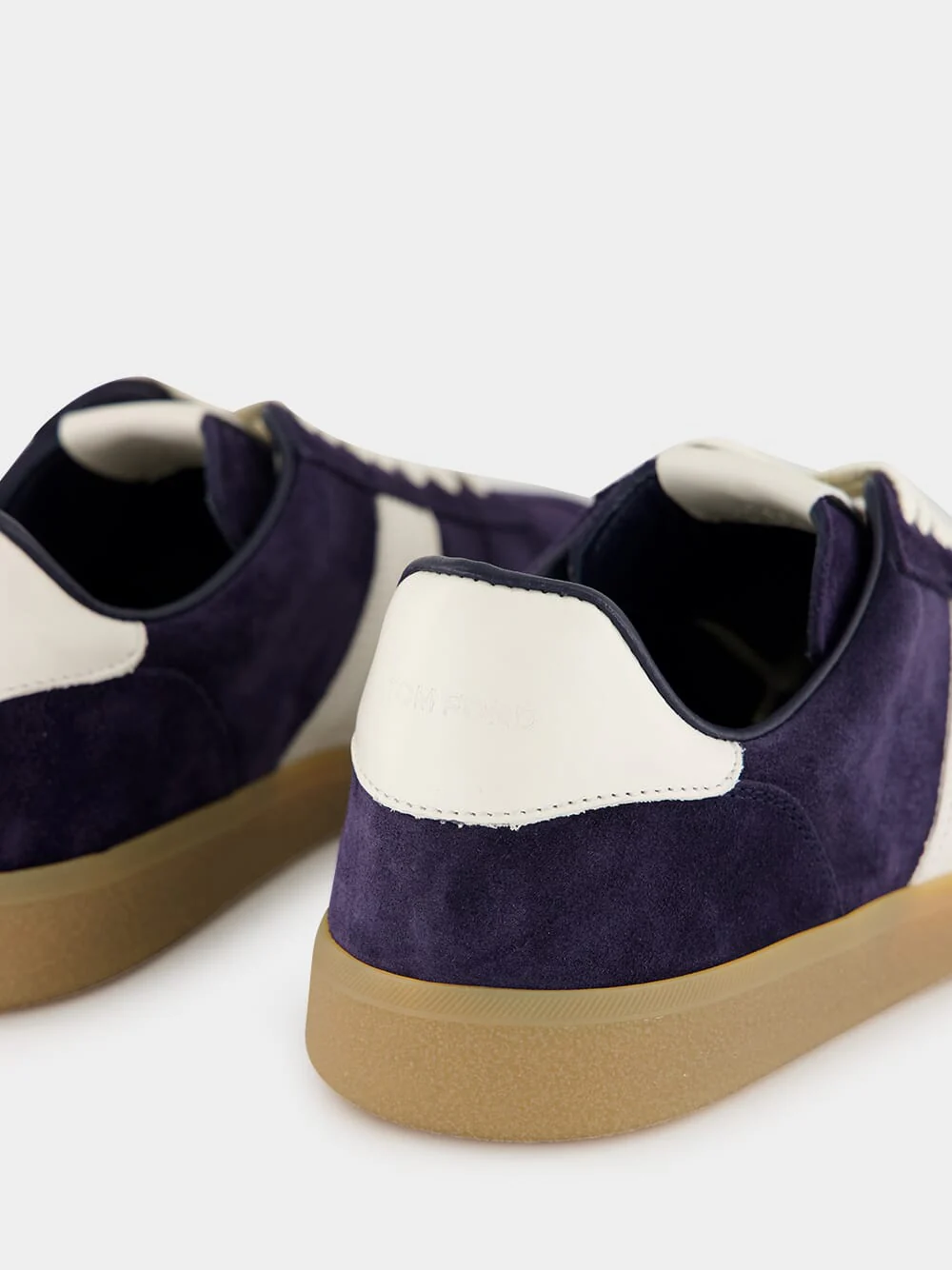 Deep Navy Suede Low-Top Sneakers - Image 6