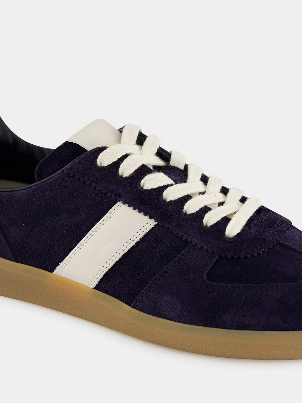 Deep Navy Suede Low-Top Sneakers - Image 7