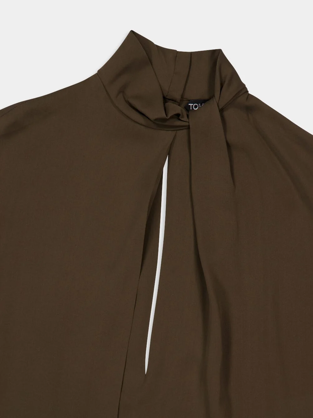 Desert Palm Silk Georgette Draped Blouse - Image 6