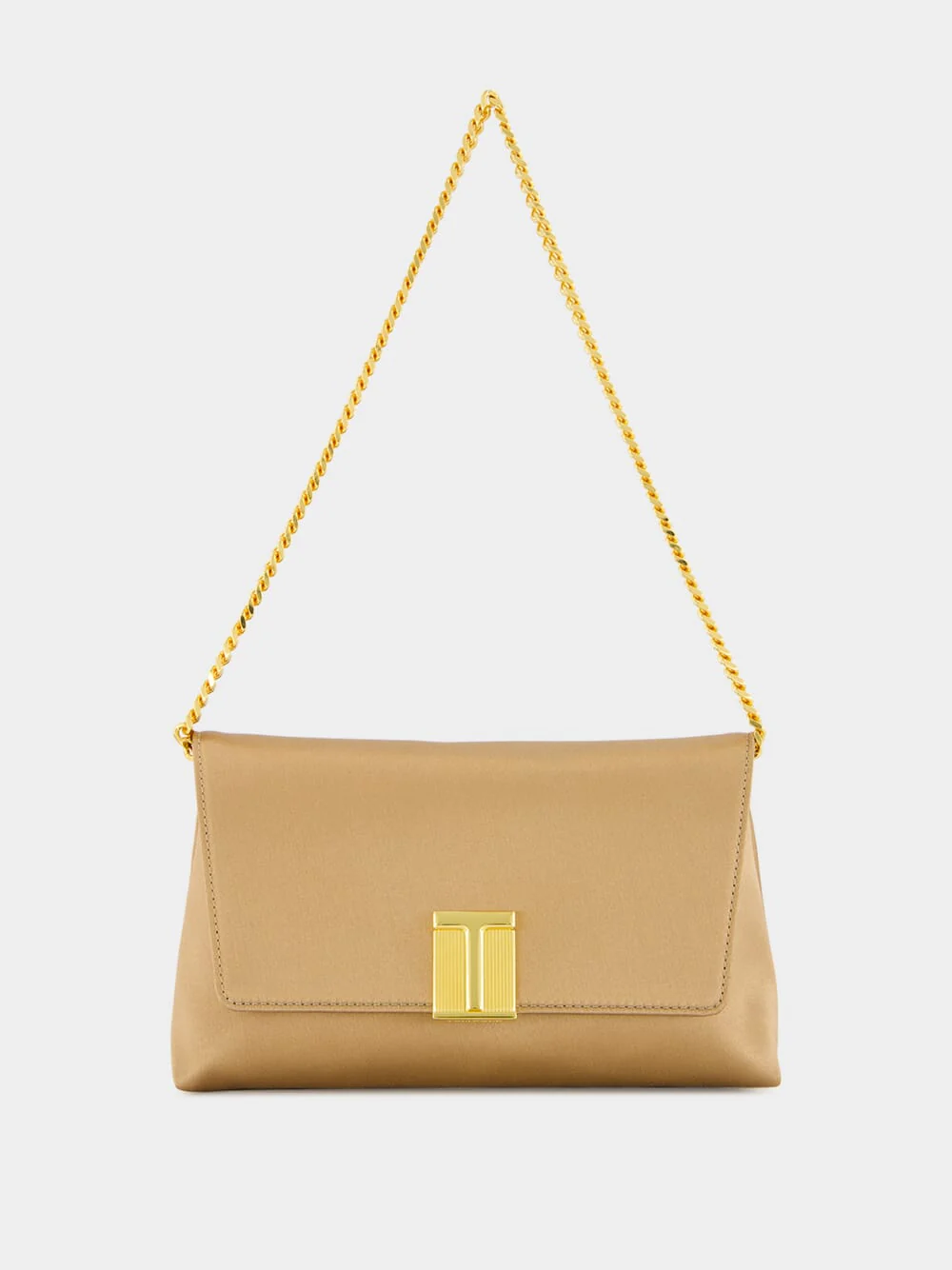 Flesh Satin Mini Bag with Chain Strap - Image 2