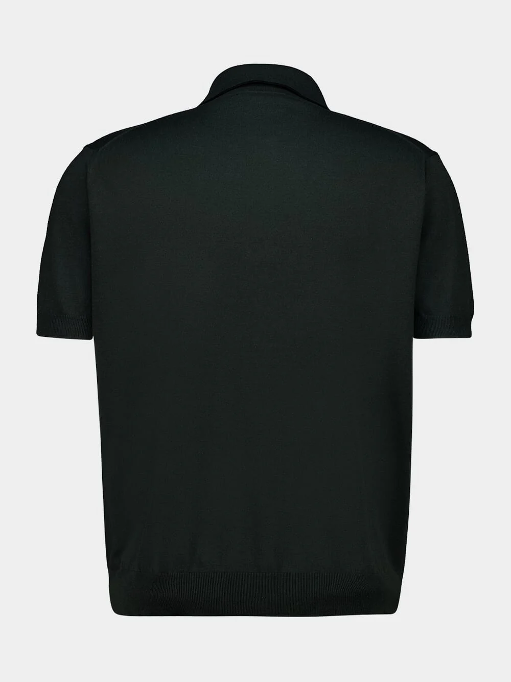 Forest Green Cotton-Silk Tipping Polo - Image 2