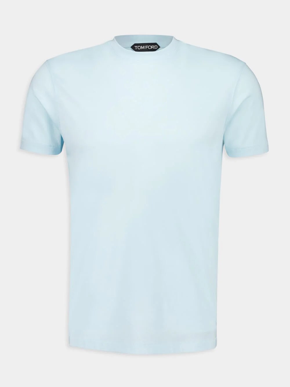 Glass Blue Lyocell Cotton Crew T-Shirt
