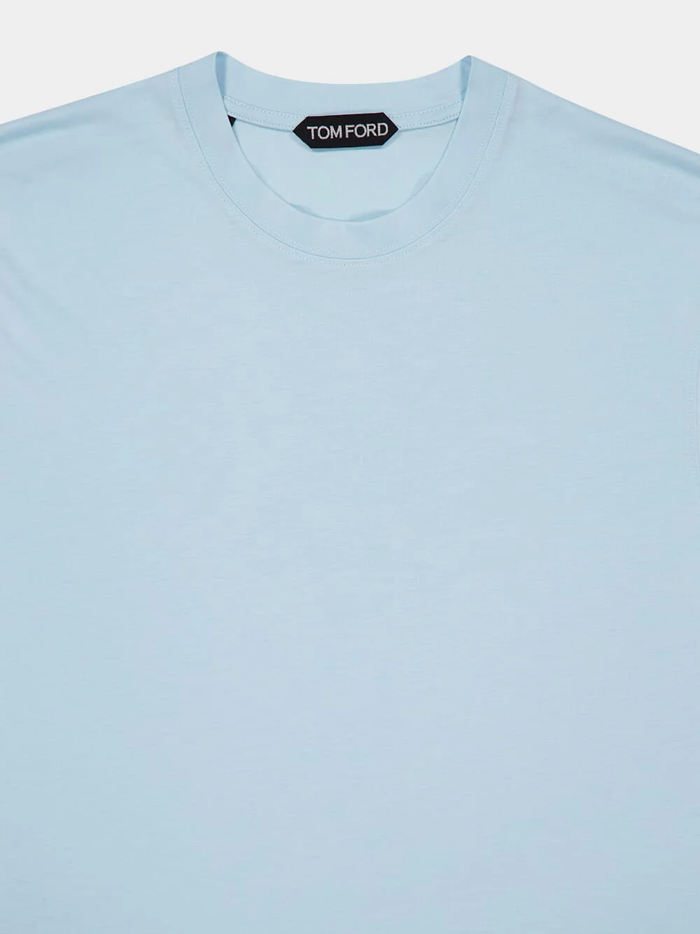 Glass Blue Lyocell Cotton Crew T-Shirt - Image 3