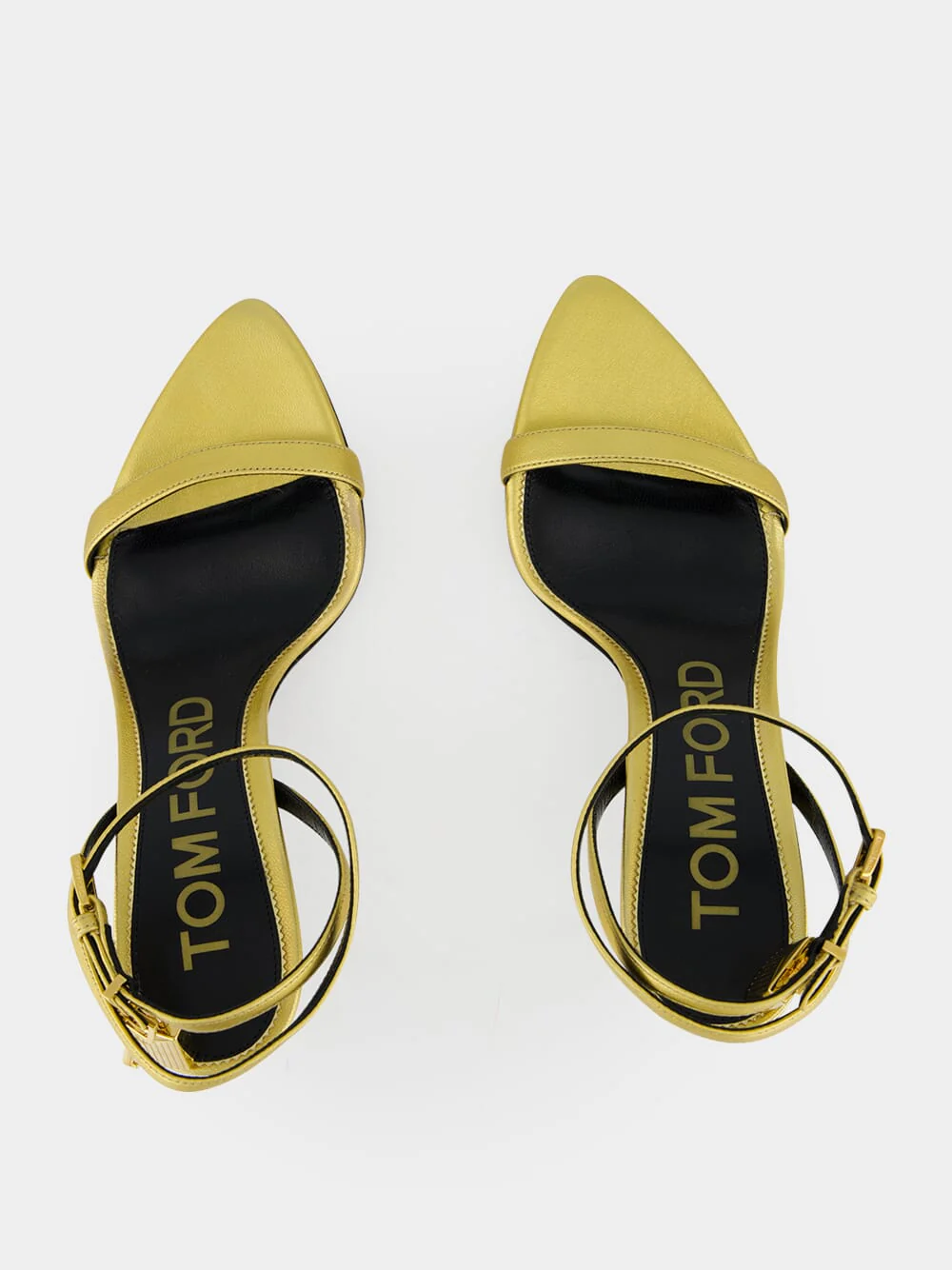 Gold Laminated Padlock Naked Sandal - Image 10
