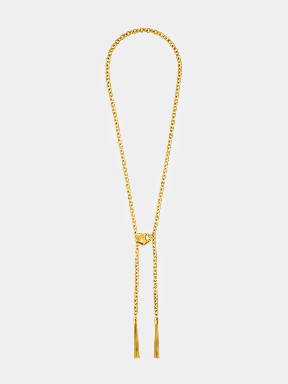 Gold Lariat Necklace in Brass - Image 2