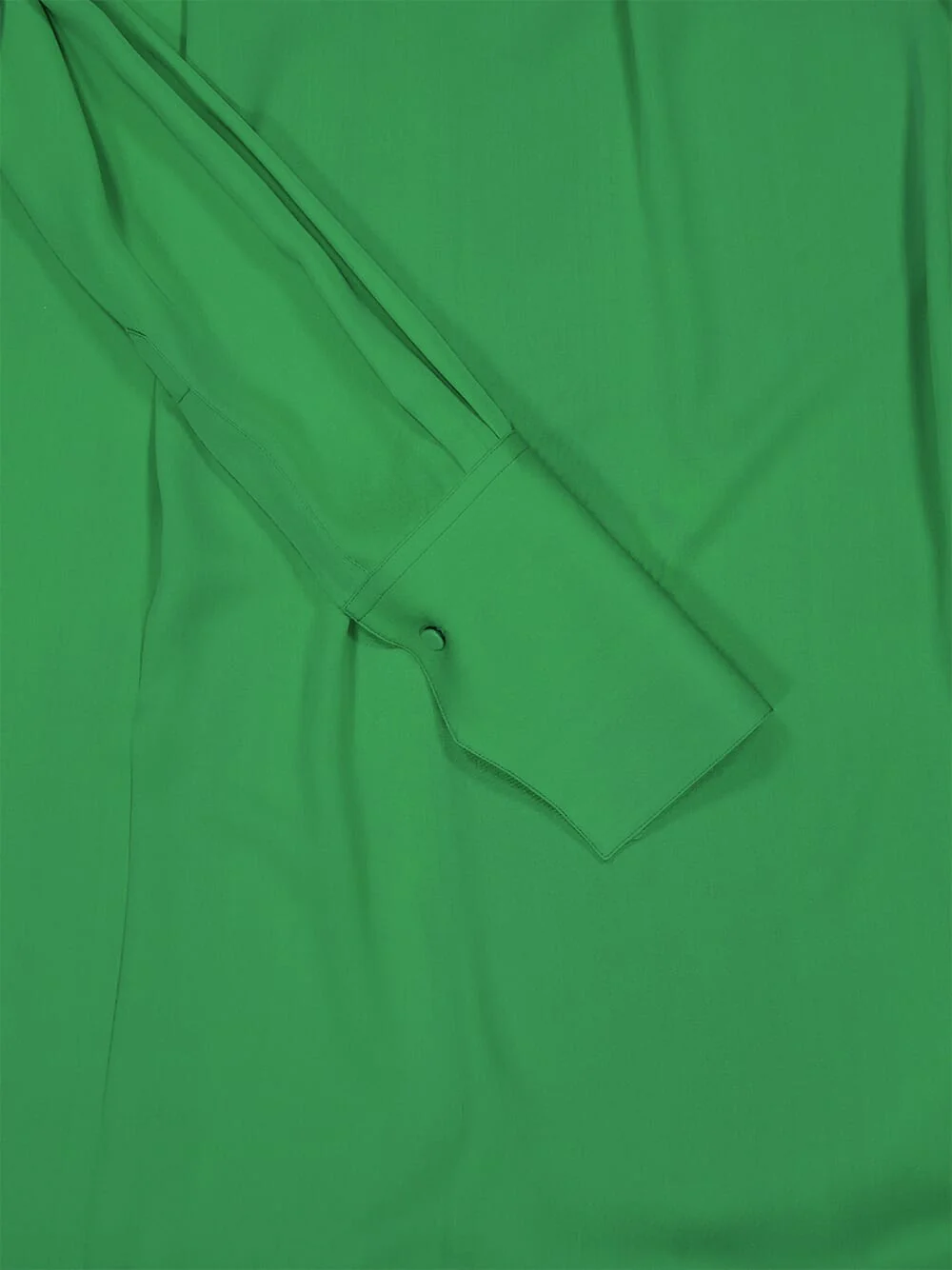 Green Clover Silk Tie-Neck Belted Midi Dress - Image 4