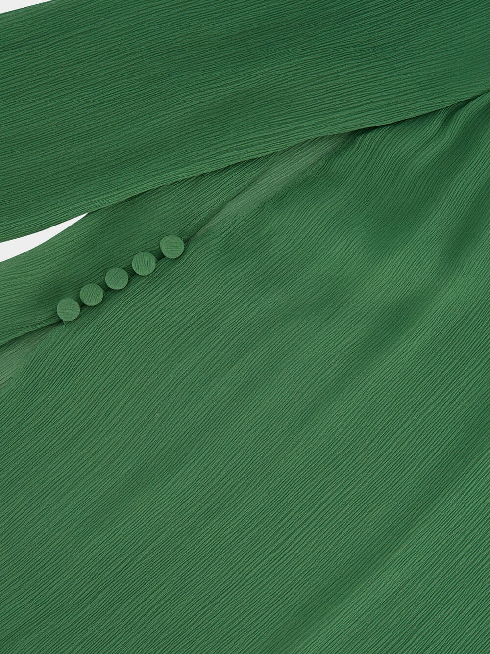Green Silk Crepon Maxi Dress - Image 9