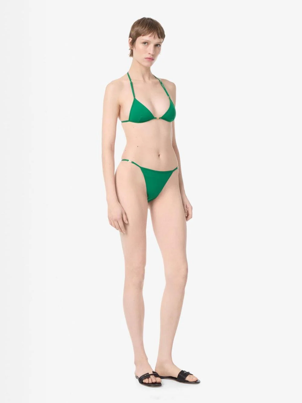 Green Triangle Bikini with T-Trim - Image 2